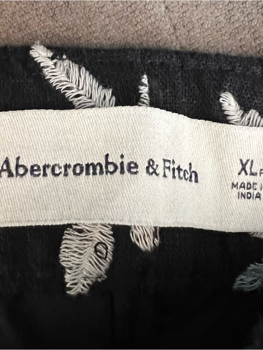 Abercrombie & Fitch Women’s Black Floral Linen Blend Pull on Shorts Pockets XL - Picture 5 of 10